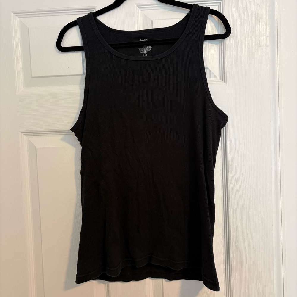 Goodfellow & Co Black Ribbed Tank Top – Size Large - Item 0296